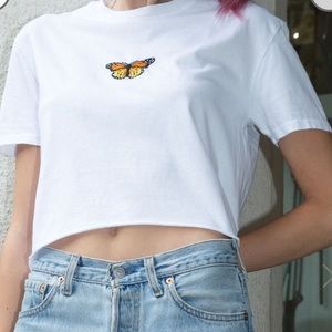 brandy melville butterfly t shirt
